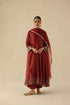 Afsana garnet kalidar set