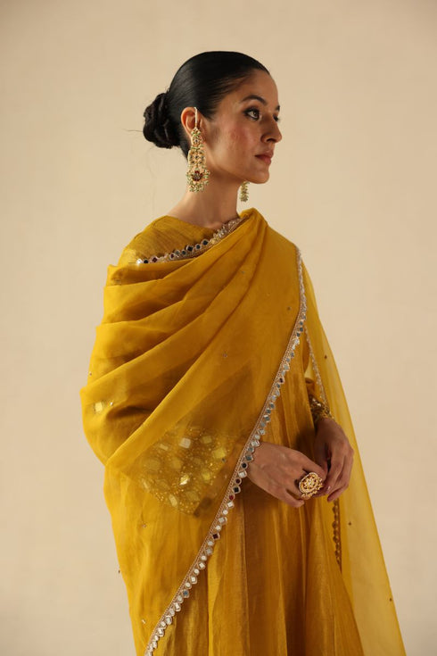 Afsana yellow kalidar set