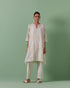Aheli off white A-line short kurta set