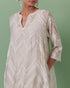 Aheli off white A-line short kurta set
