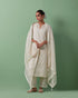 Aheli off white chevron pattern straight kurta set