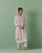 Aheli off white side panel straight kurta set