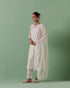 Aheli off white side panel straight kurta set