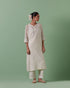 Aheli off white side panel straight kurta set