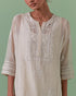 Aheli off white side panel straight kurta set
