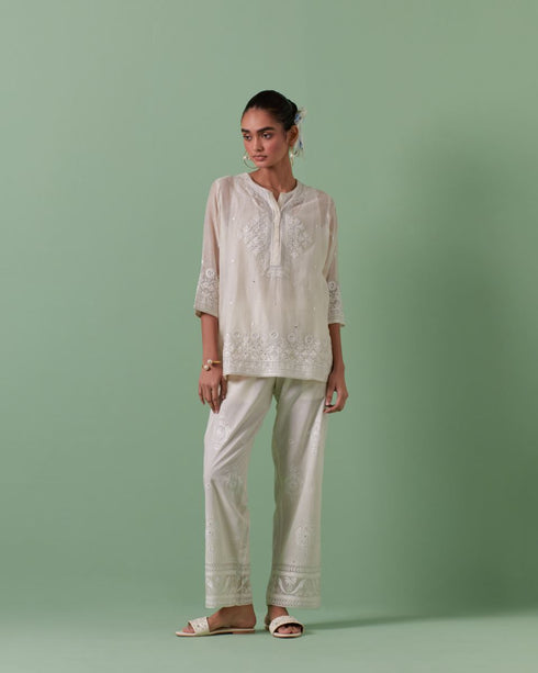 Aheli off white top with pants