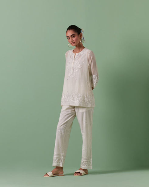 Aheli off white top with pants
