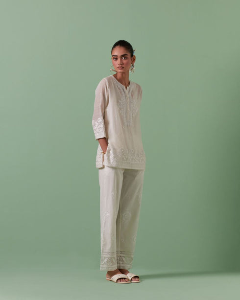 Aheli off white top with pants