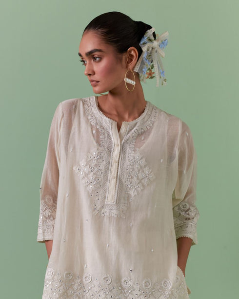 Aheli off white top with pants