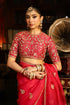 Ahista dark pink gota patti sari set