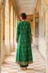 Ahista green jacket anarkali set
