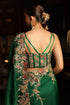 Ahista green mayur applique cutwork sari set