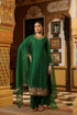 Ahista green mayur applique long kurta set