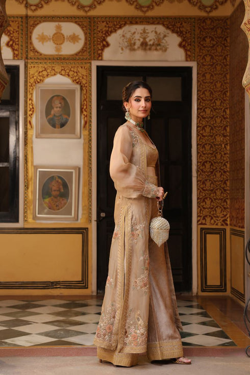 Ahista ivory cape set