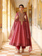 Ahista maroon printed kalidar set
