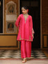 Ahista pink pheran short kurta set