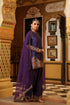 Ahista purple mayur applique short kurta set
