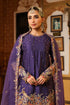 Ahista purple mayur applique short kurta with heavy dupatta set