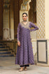 Ahista purple printed angrakha set