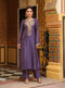 Ahista purple printed pakhi yoke straight kurta set
