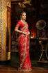 Ahista red zardozi sari set
