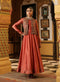 Ahista rose pink jacket kalidaar set