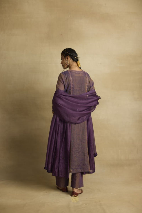 Alani aubergine kurta set
