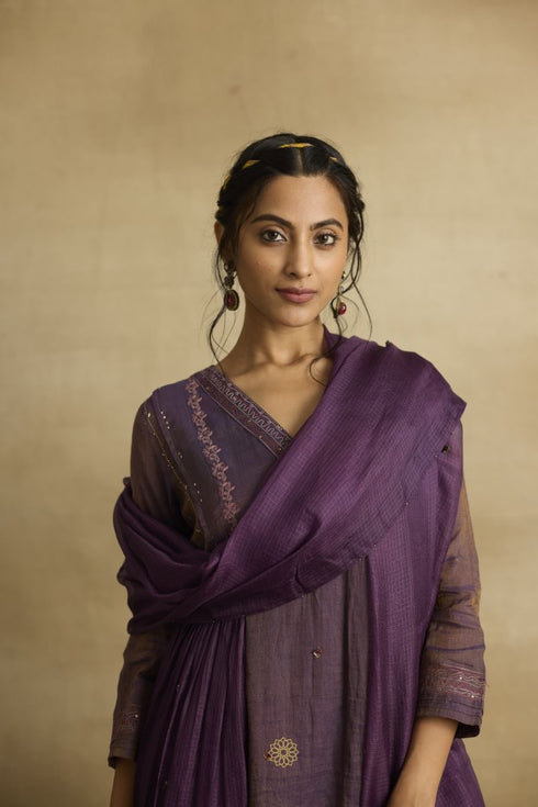 Alani aubergine kurta set