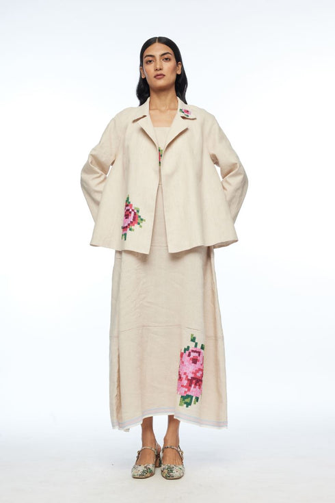 Alba lapel beige jacket