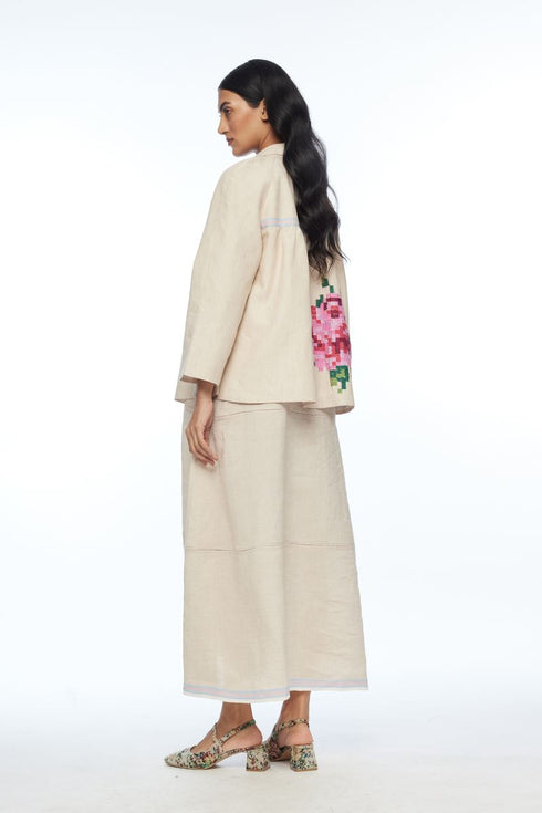 Alba lapel beige jacket