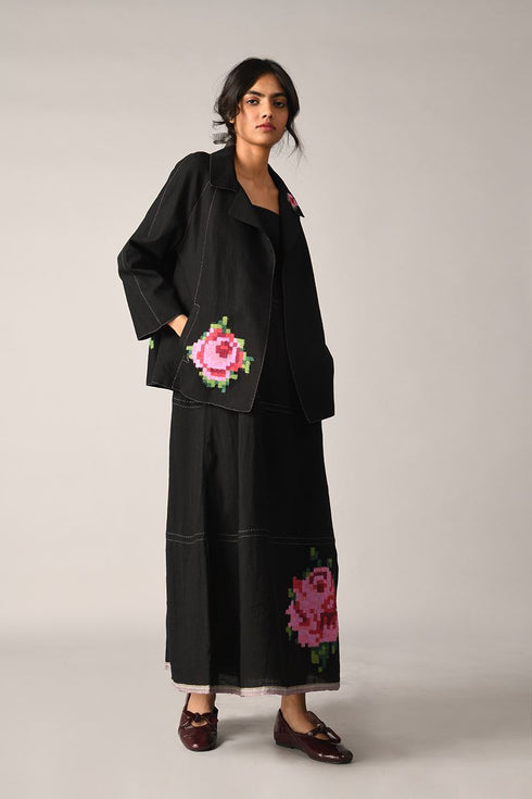 Alba lapel black jacket
