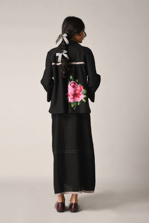 Alba lapel black jacket