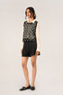 Albertine black rib vest