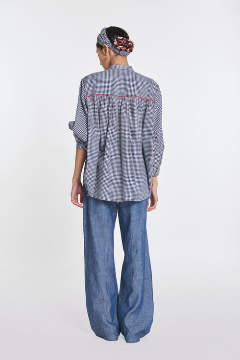 Alexander blue gingham check shirt