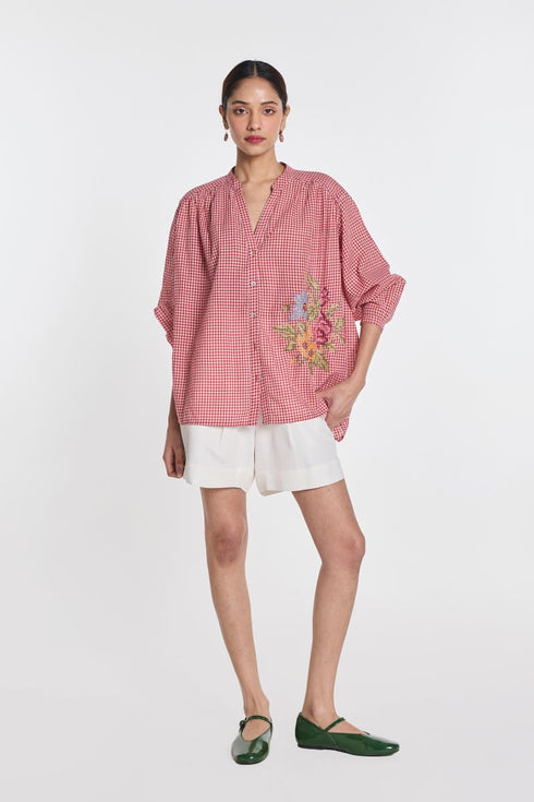 Alexander red gingham check shirt