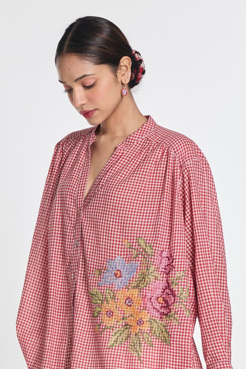 Alexander red gingham check shirt