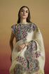 Amaryllis ivory cordwork paisely sari