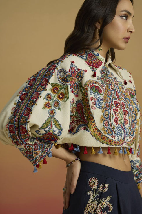 Amaryllis ivory kimono bolero jacket