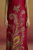 Amaryllis red drape detail straight dress