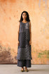 Amaya stone blue tunic pants set with luna jacket