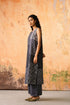 Amaya stone blue tunic pants set with luna jacket