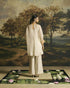 Amber ivory floral blossom tunic with cutwork pants