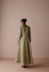 Ambi green stripe anarkali set