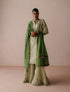 Ambi green stripe sharara set