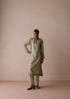Ambi green stripe kurta set