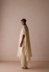 Ambi ivory silk kaftan set
