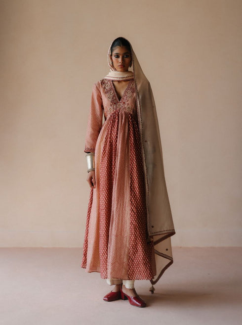 Ambi zigzag anarkali set