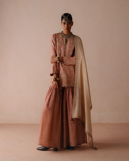 Ambi zigzag boondi sharara set