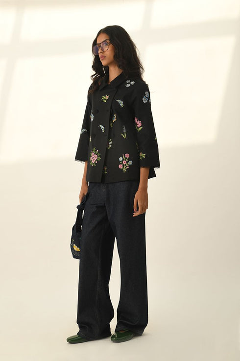 Ambridge black double-breasted jacket