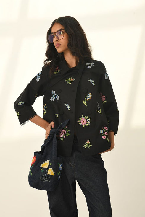 Ambridge black double-breasted jacket